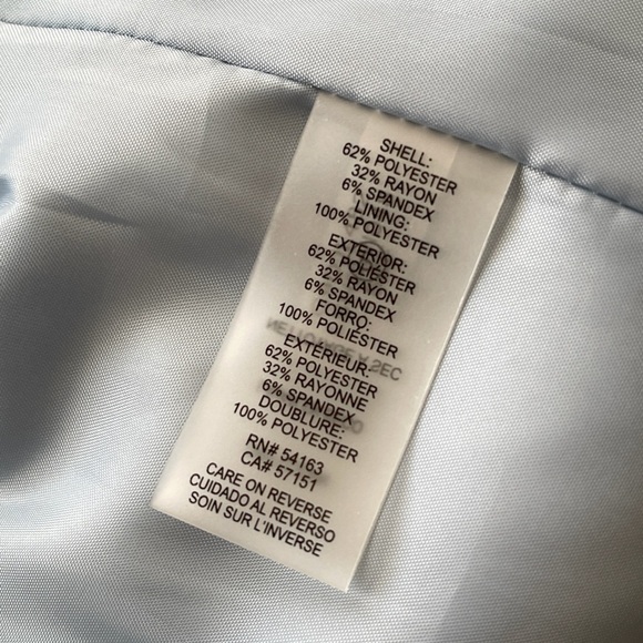 Karl Lagerfeld Paris Pantsuit Blazer Jacket 10 Light Blue - Picture 13 of 13